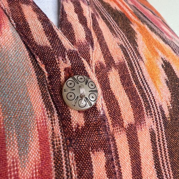The Territory Ahead Top Med Sleeveless Button Tapestry Woven Southwestern Boho - Picture 5 of 6